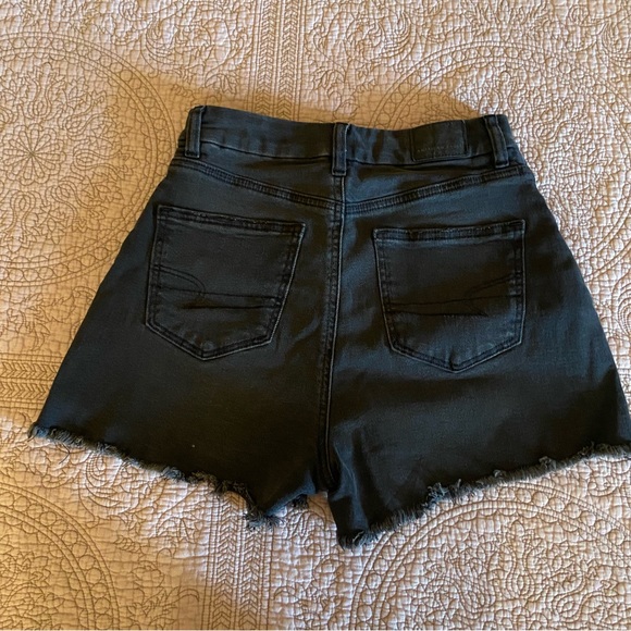 American Eagle black high rise jean shorts - Picture 2 of 6